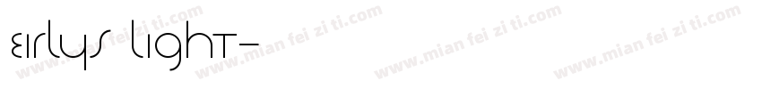 Eirlys light字体转换